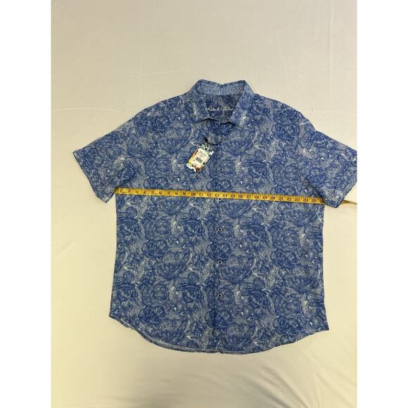 Robert Graham Blue Floral Casual Button Down Shirt - Picture 9 of 11
